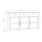 Bohol 3 Door 3 Drawer Sideboard in Riviera Oak/White