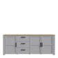 Bohol 3 Door 3 Drawer Large Sideboard in Riviera Oak/Grey Oak