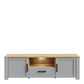 Bohol 2 Door 1 Drawer TV Unit  in Riviera Oak/Grey Oak