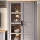 Bohol 2 Door Display Cabinet in Riviera Oak/Grey Oak