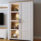 Bohol 2 Door Display Cabinet in Riviera Oak/White