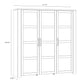 Bohol 3 Door Large Display Cabinet in Riviera Oak/Navy