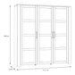 Bohol 3 Door Large Display Cabinet in Riviera Oak/Grey Oak