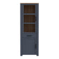 Bohol 2 Door 1 Drawer Narrow Display Cabinet in Riviera Oak/Navy