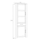 Bohol 2 Door 1 Drawer Narrow Display Cabinet in Riviera Oak/Navy