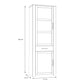 Bohol 2 Door 1 Drawer Narrow Display Cabinet in Riviera Oak/Grey Oak