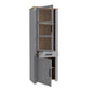 Bohol 2 Door 1 Drawer Narrow Display Cabinet in Riviera Oak/Grey Oak