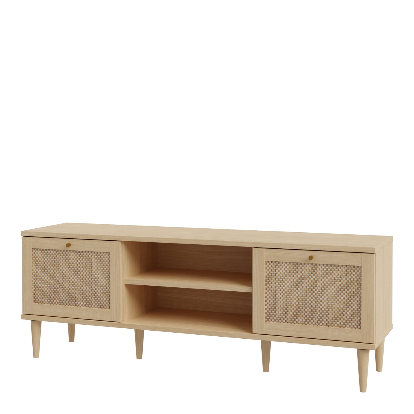 Calasetta 2 Door 1 Shelf TV Unit in Rattan