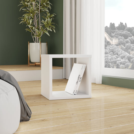 Mauro Singular Storage Unit in White High Gloss/White