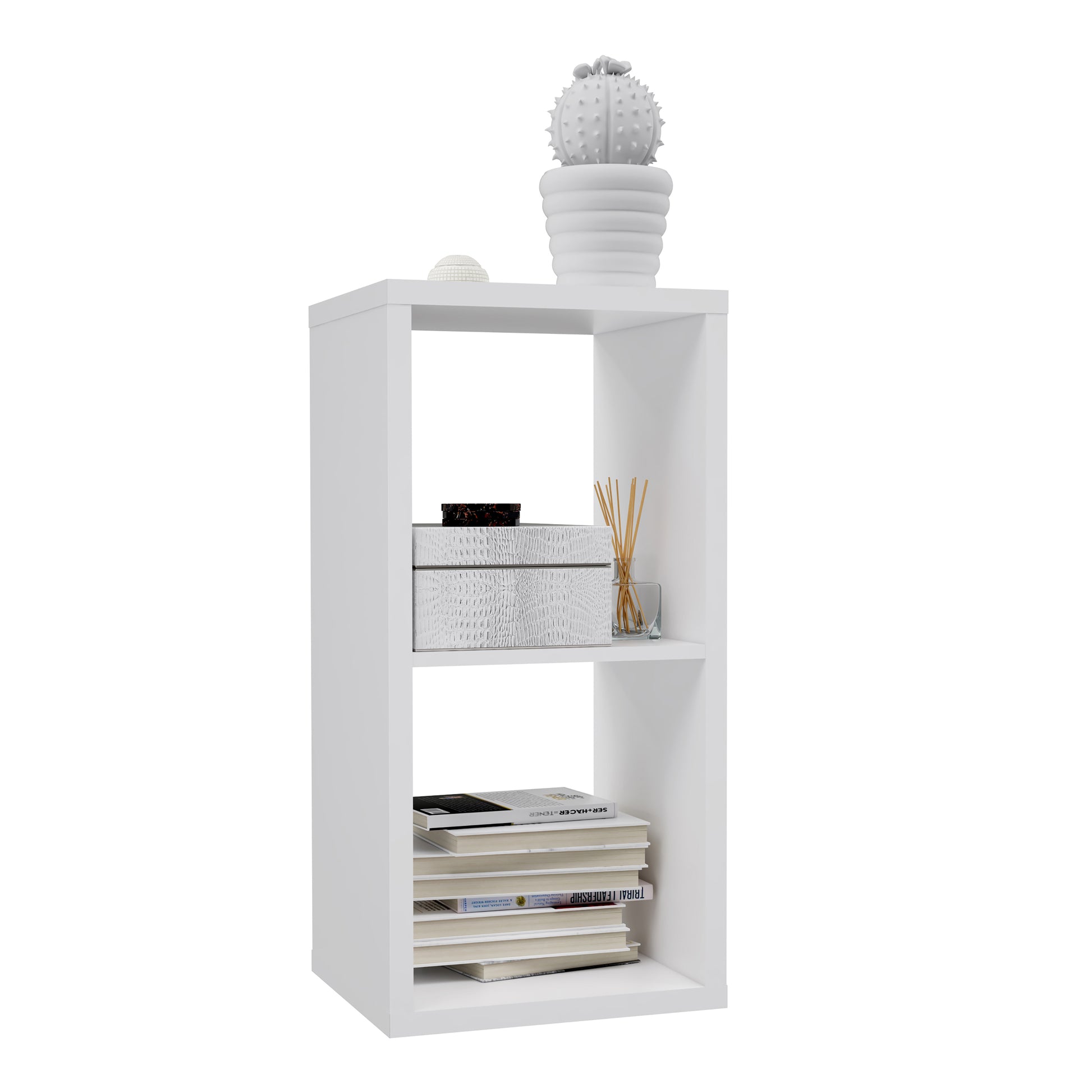 Mauro 1 Shelf Storage Unit in Matt White