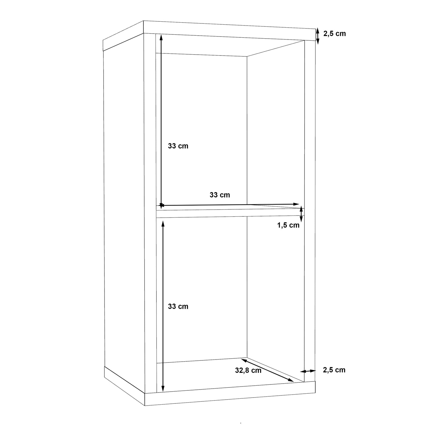 Mauro 1 Shelf Storage Unit in Matt White