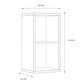 Mauro 1 Shelf Storage Unit in White High Gloss/White