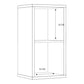 Mauro 1 Shelf Storage Unit in White High Gloss/White