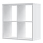 Mauro 2x2 Storage Unit in White High Gloss/White