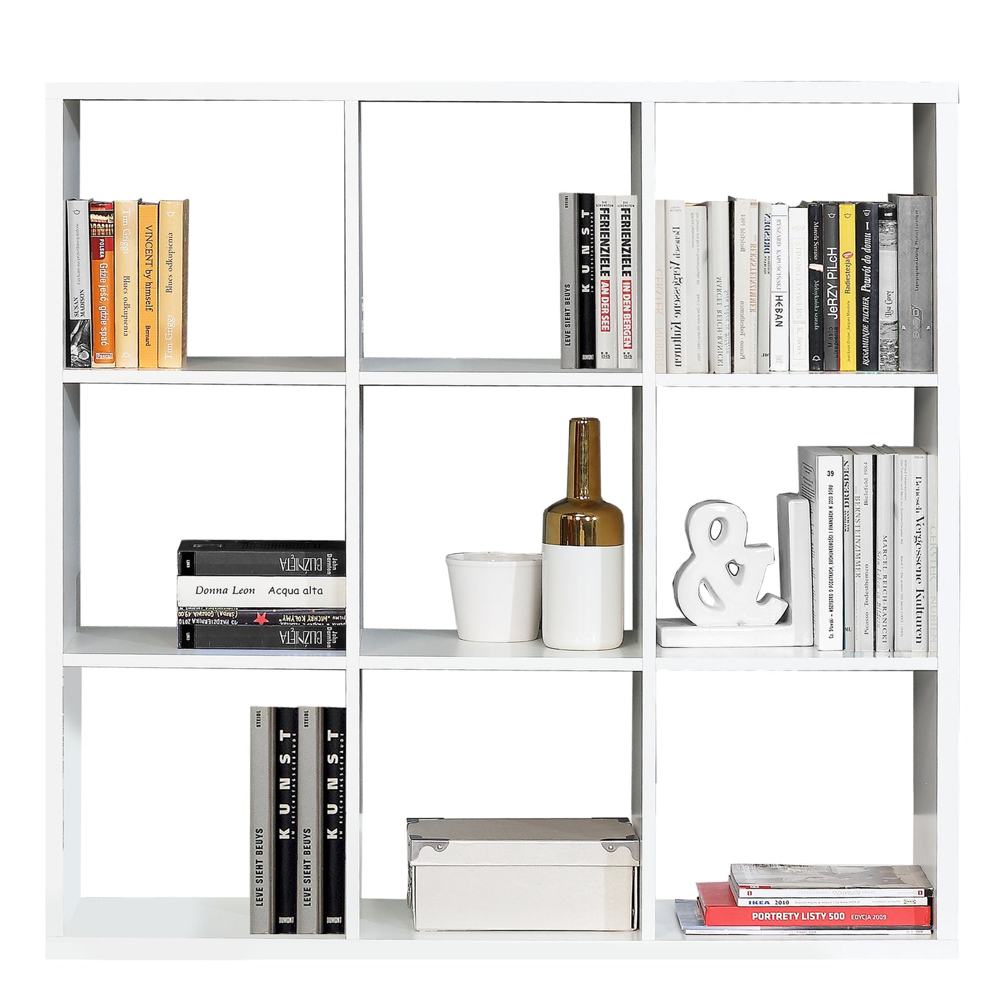 Mauro 3x3 Storage Unit in Matt White