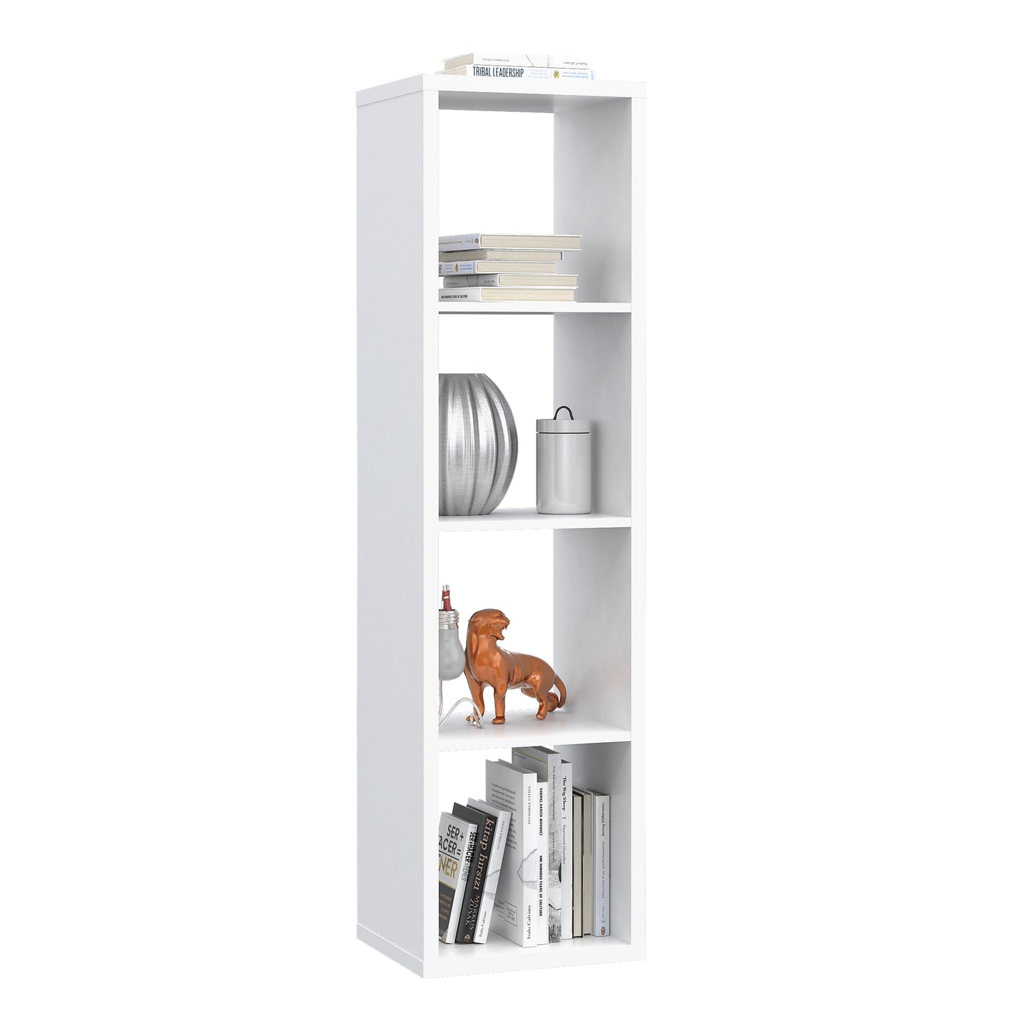 Mauro 3 Shelves Storage Unit in Matt White