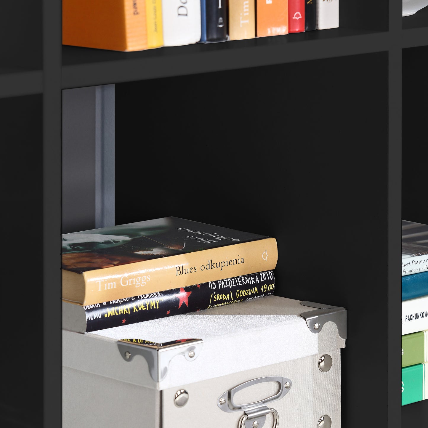 Mauro 3 Shelves Storage Unit in Matt Black