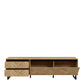 Nikomedes TV Unit  in Spica Oak/Matt Black/Bartex Oak