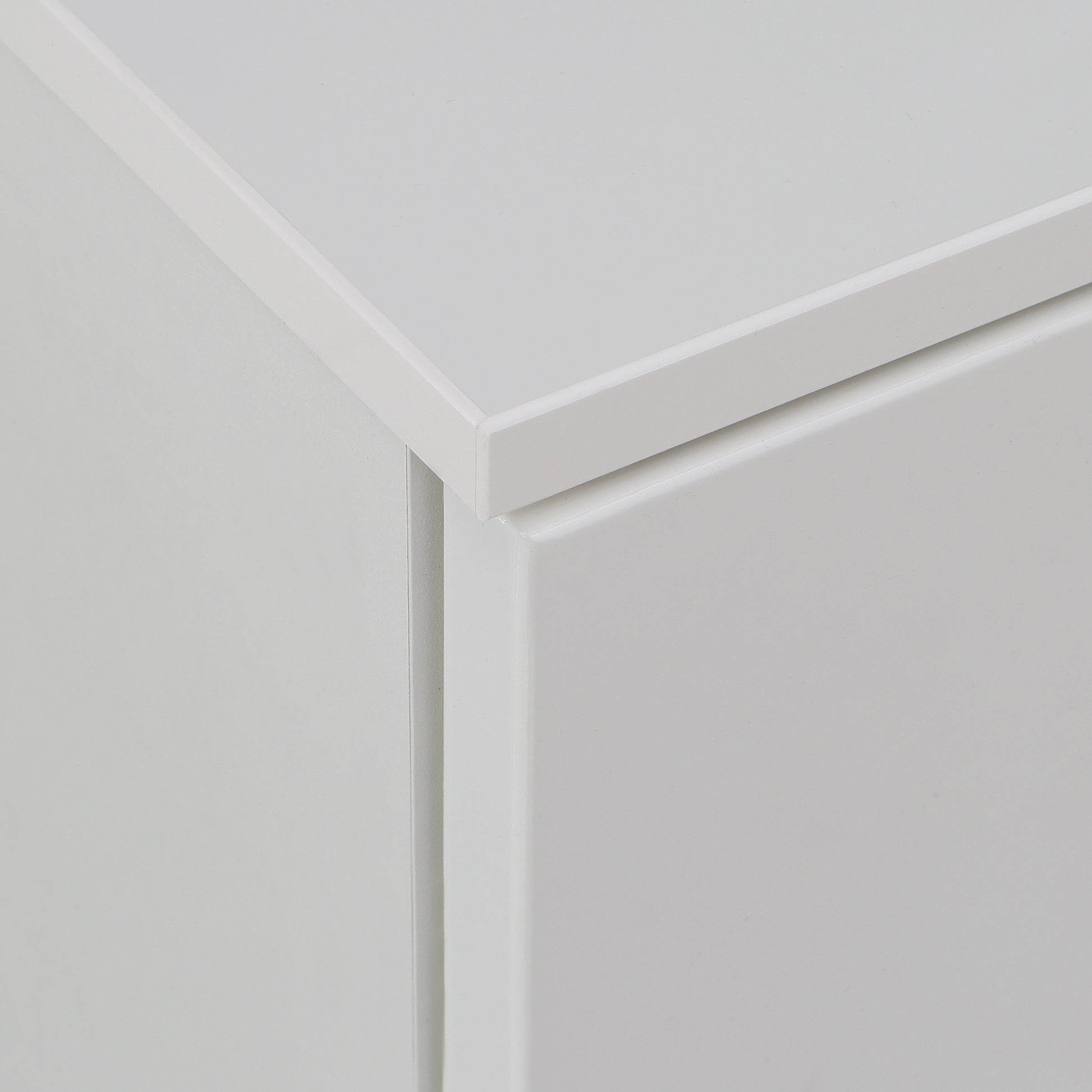 Sienna 4 Chest of Drawers 1 Door in White/White High Gloss