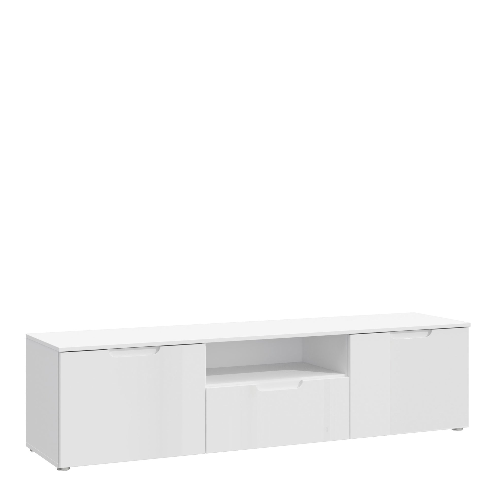 Sienna TV Unit  in White/White High Gloss