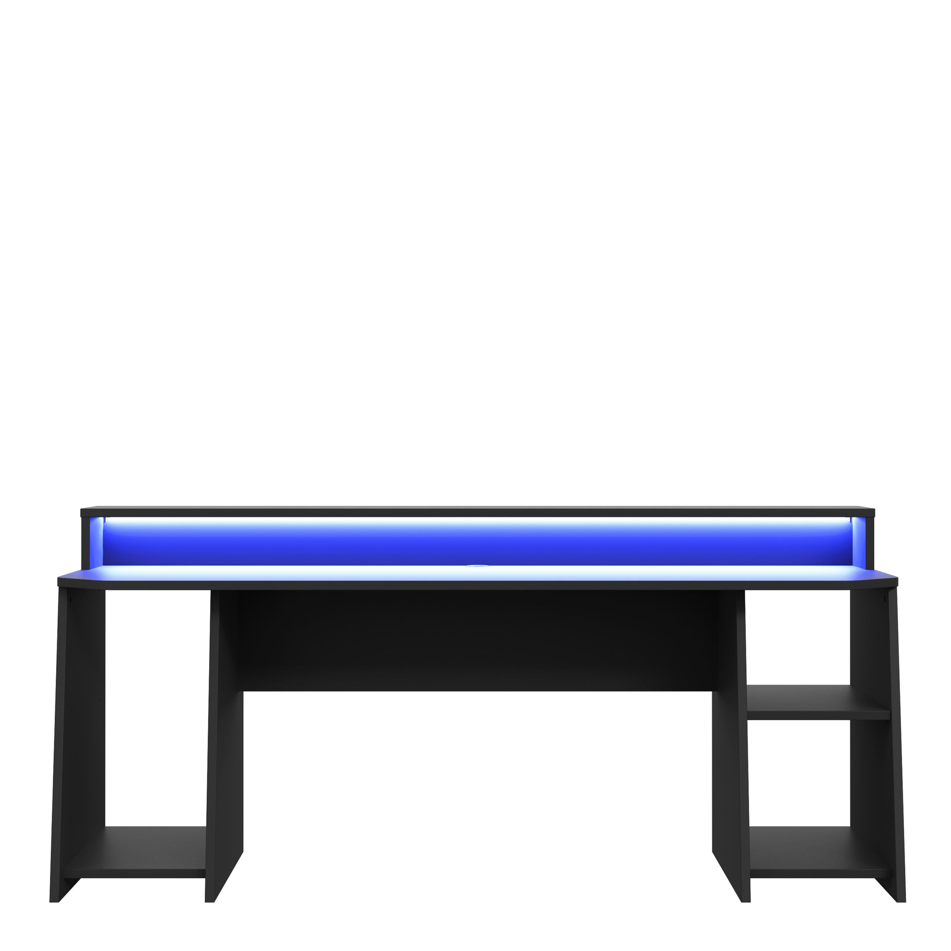 Tezaur Wide Black Gaming Desk with Colour Changing LED