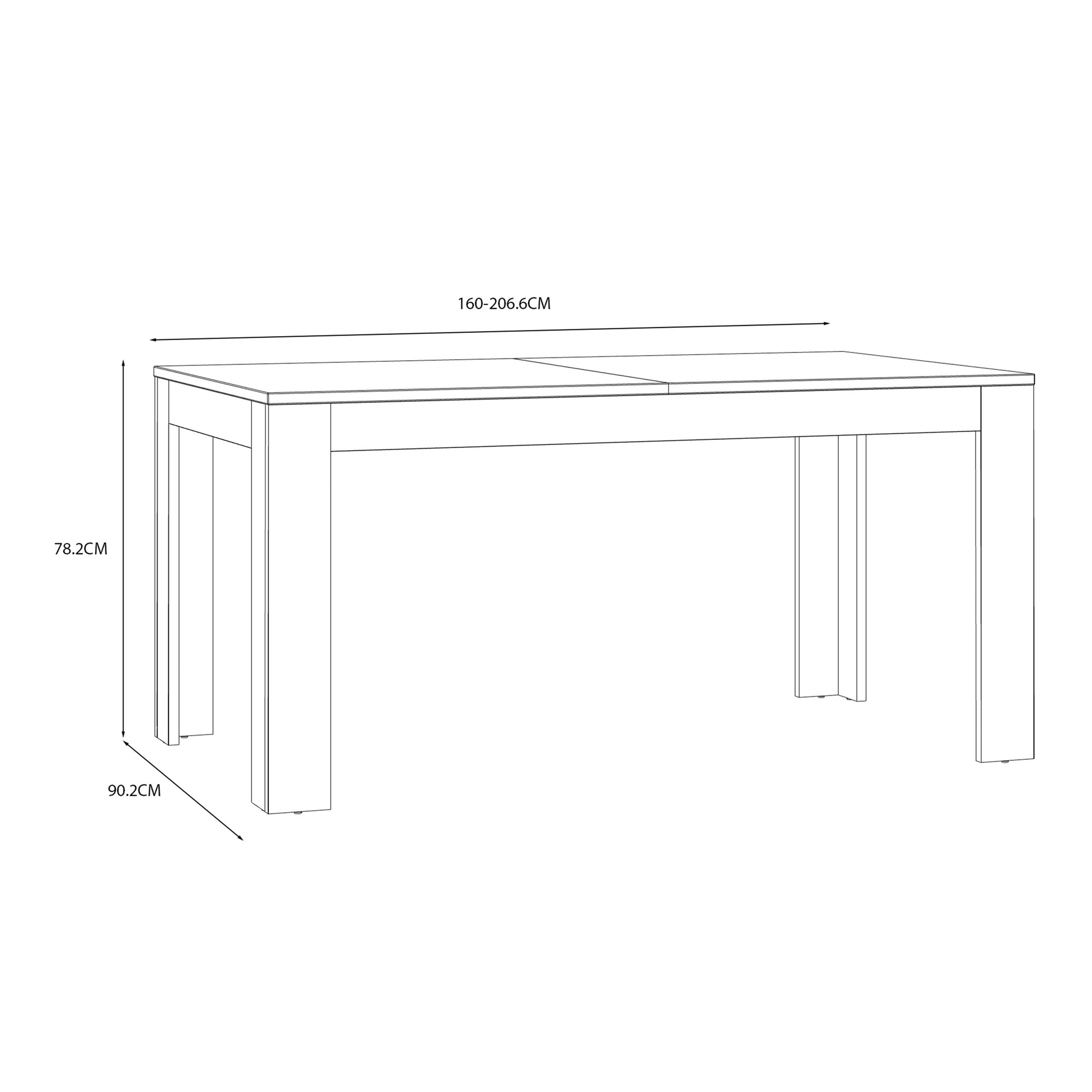 Bohol Extending Dining Table 160-207cm in Riviera Oak/Navy