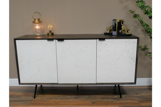 Venice Mango Wood & Marble Effect Sideboard