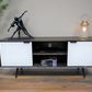 Venice Mango Wood & Iron Marble Effect TV Cabinet