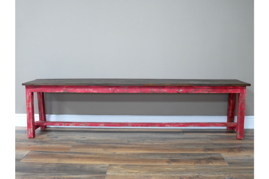 Reclaimed Red Bench - Large