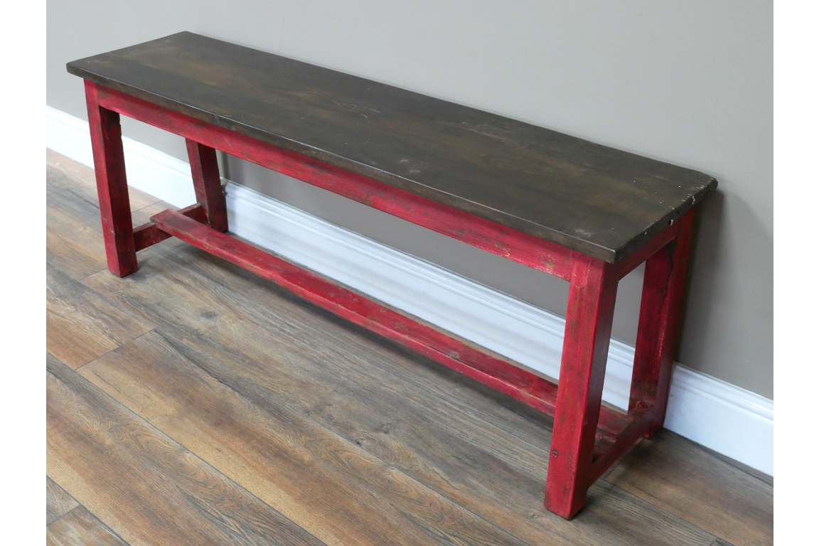 Reclaimed Red Bench - Small