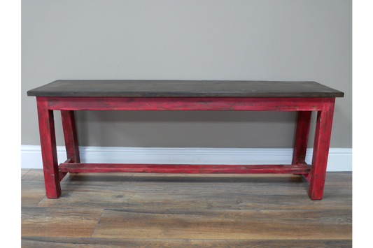 Reclaimed Red Bench - Small