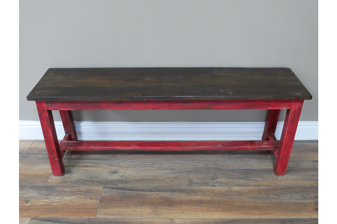 Reclaimed Red Bench - Small