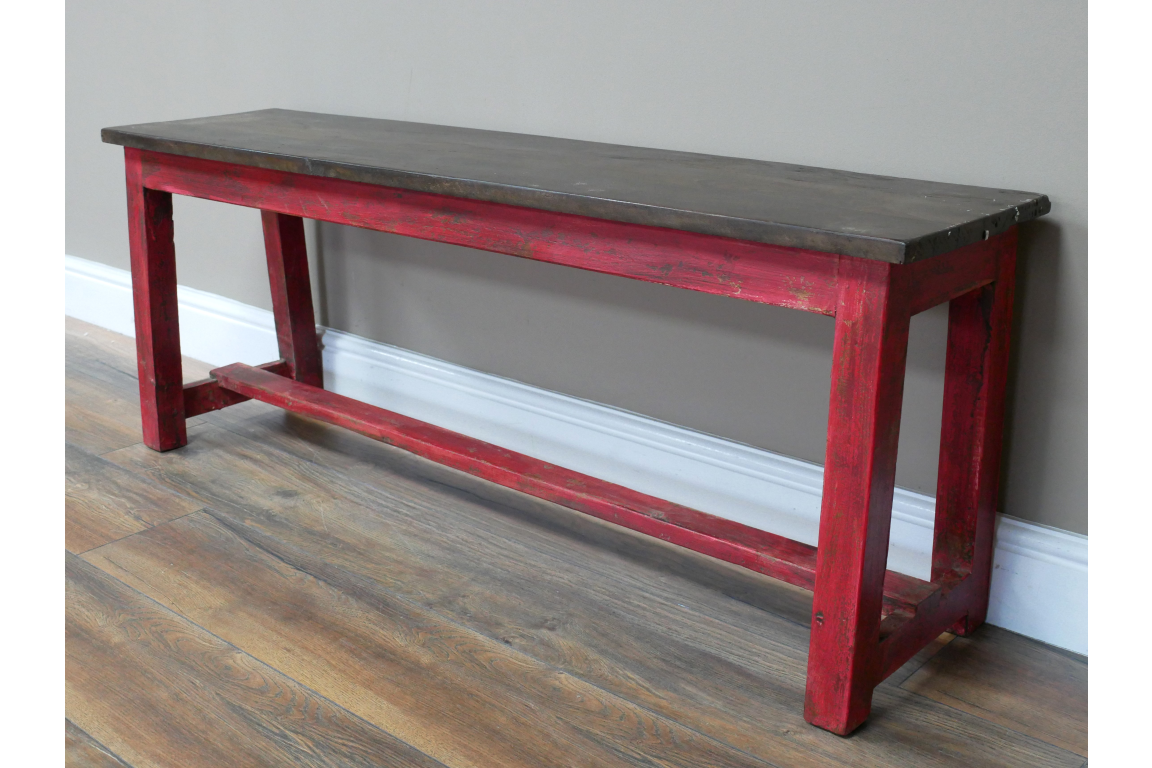 Reclaimed Red Bench - Small