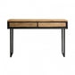 Java Sleeper Wood/Black Iron - 2 Drawer Console Side Table