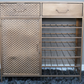 Industrial Gold Textured Metal Bar Cabinet