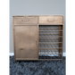 Industrial Gold Textured Metal Bar Cabinet