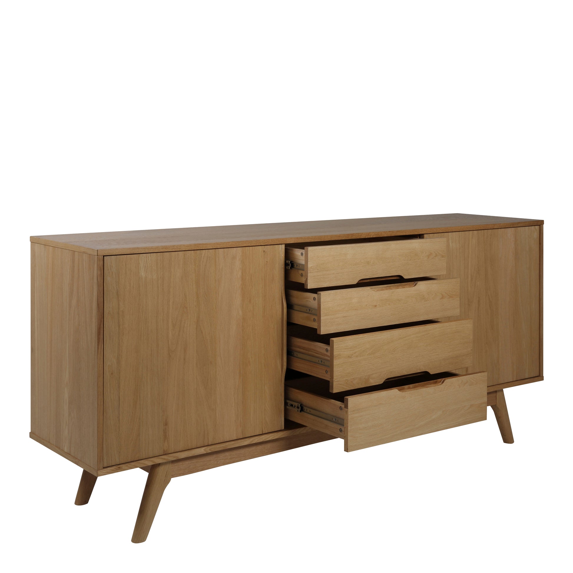 Marte 2 Door 4 Drawers Sideboard in Oak