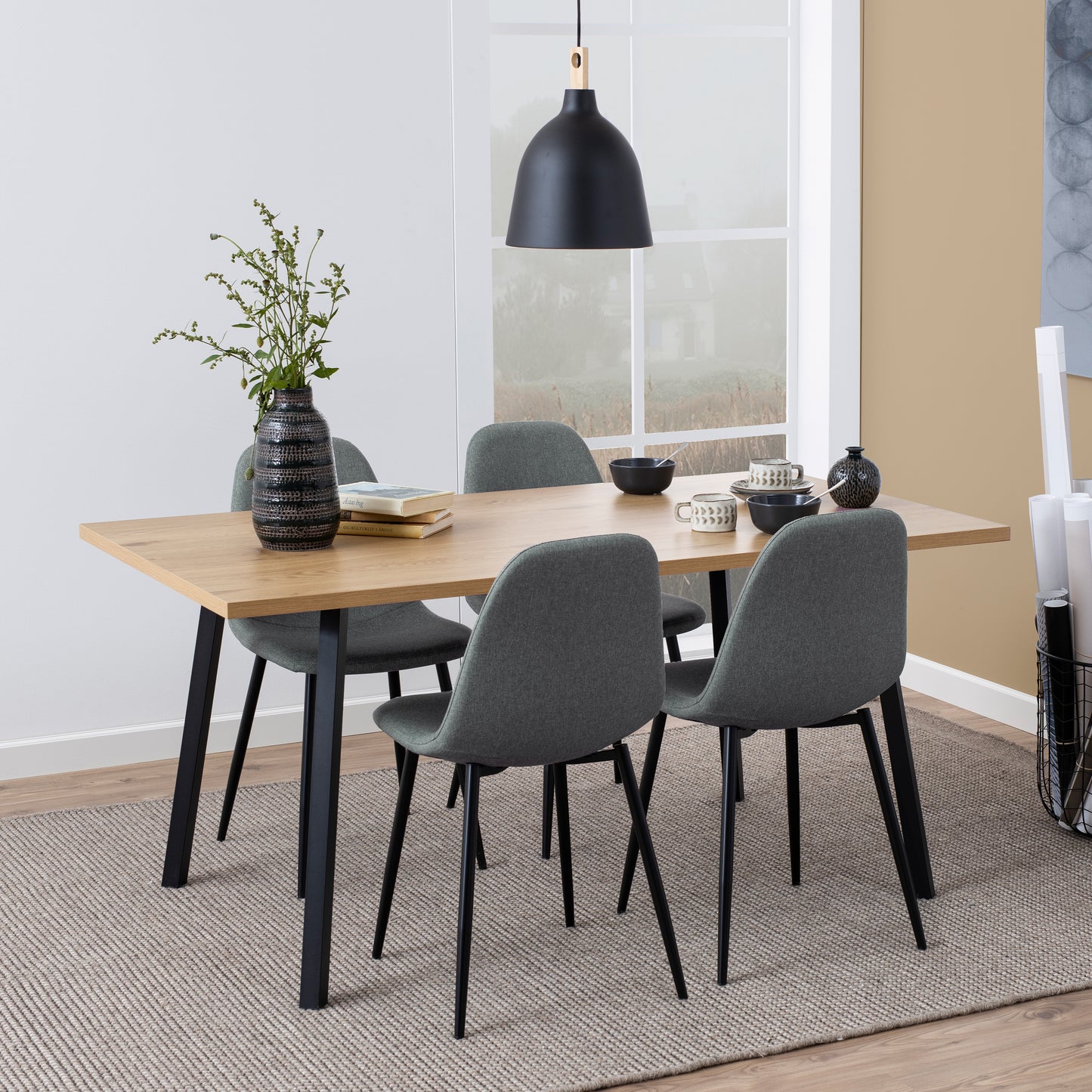 Wilma Dining Chair in Light Grey Set of 4