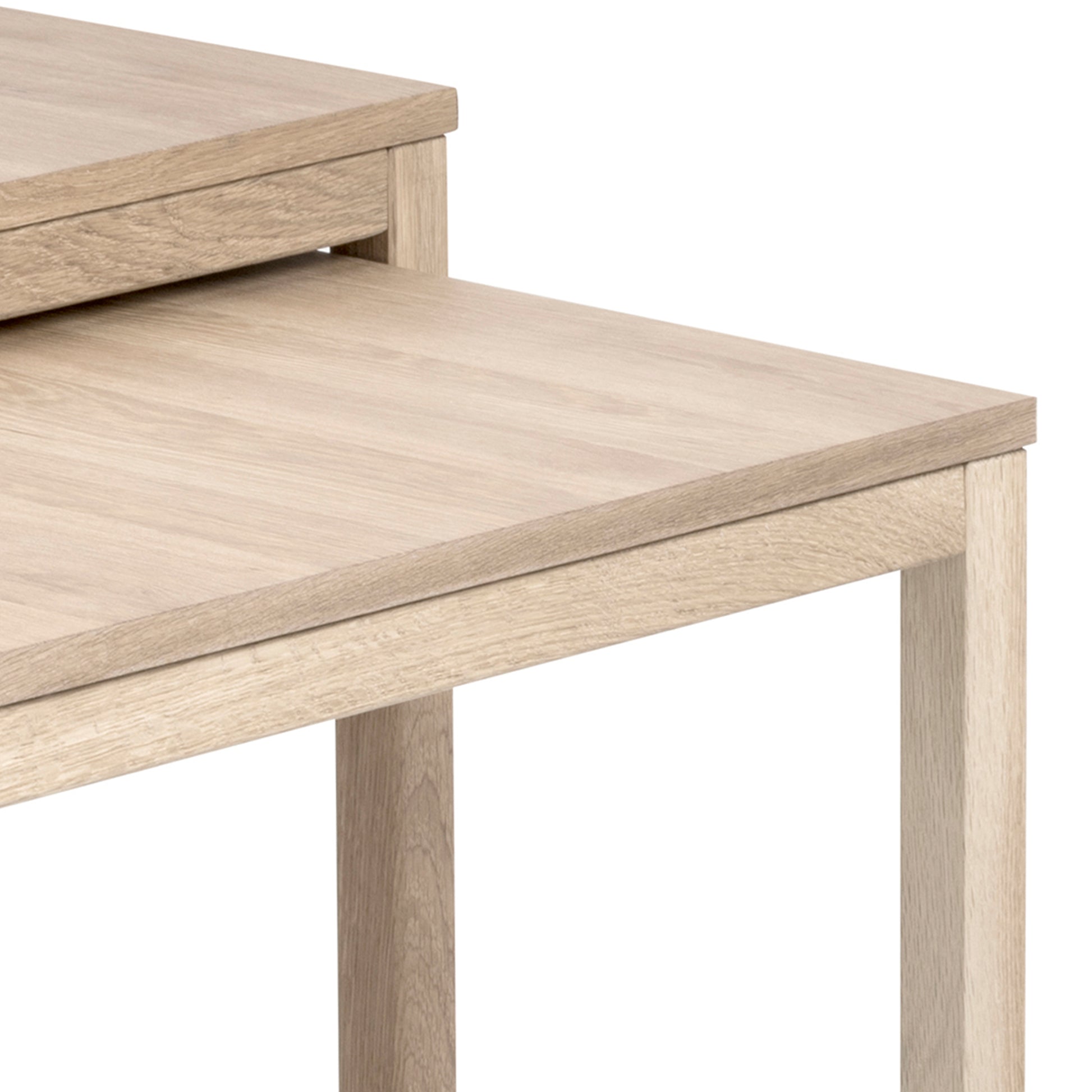 Cornus Coffee Table in White Oak Set of 2