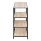 Seaford Wide Black Metal Bookcase with 4 Sonoma Oak Shelves