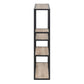 Seaford Black Metal Wall Shelf with 3 Additional Sonoma Oak Shelves