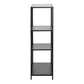 Seaford Black Metal Asymmetrical Bookcase with 3 Black Shelves