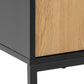 Seaford 4 Door Sideboard in Black & Oak