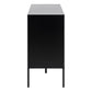 Seaford 1 Door 3 Drawer Small Sideboard in Black & Oak