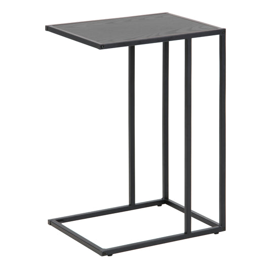 Seaford Black Metal Side Table with Black Top