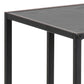 Seaford Black Metal Side Table with Black Top