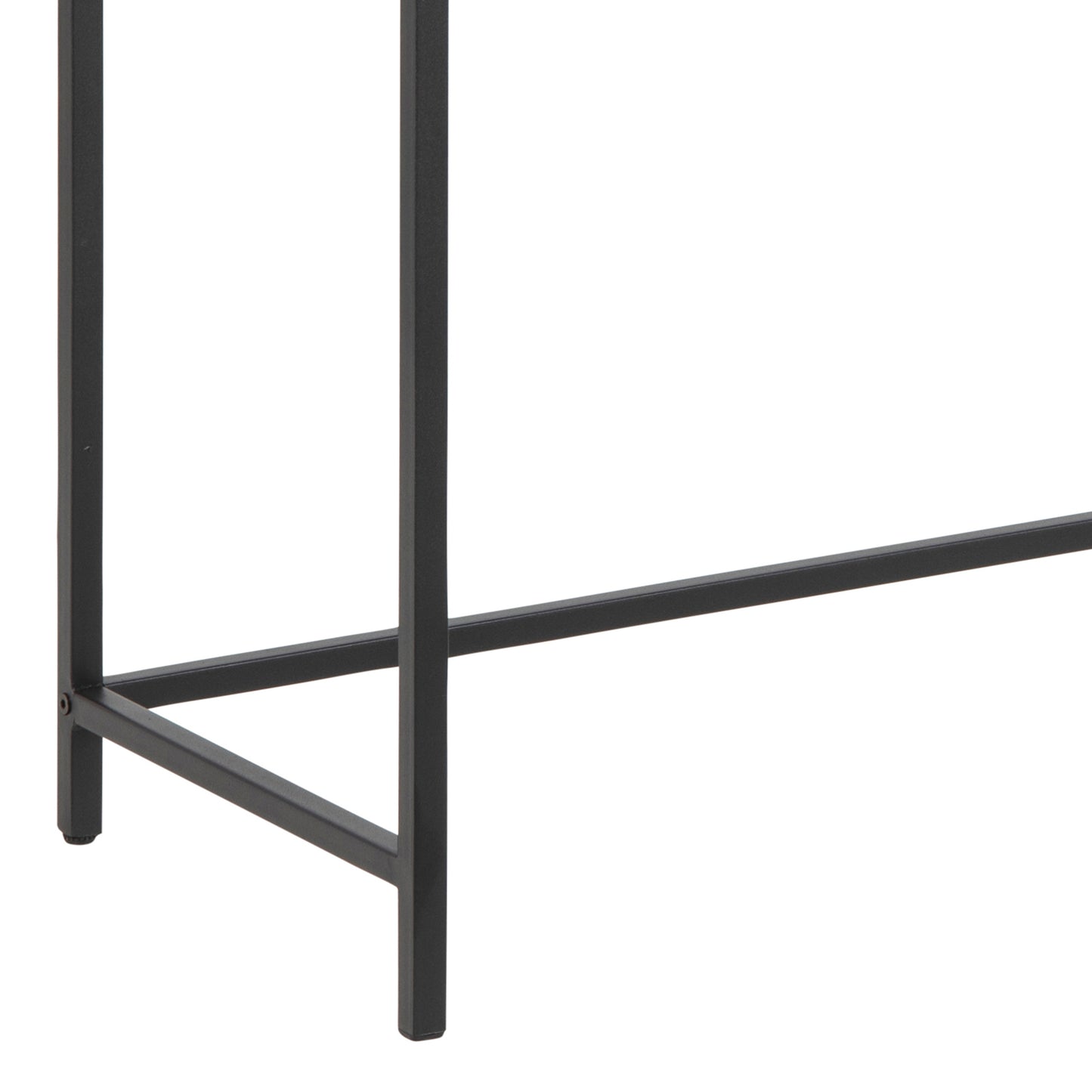 Seaford Black Metal Console Table with Oak Top