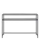 Seaford Black Metal Console Table with Black Top