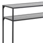 Seaford Black Metal Console Table with Black Top