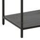 Seaford Black Metal Large Asymmetrical Bookcase with 5 Black Shelves